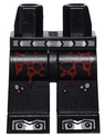 Hips and Legs with Red and Black Scales, Silver Belt and Armored Boot Tips with Rivets Pattern