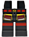 Hips and Legs with Red Belt, Gold Buckle, Gold and Red Armor and Red Knee Stripes Pattern