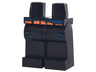 Hips and Legs with Dark Blue Pockets and Shirt Tail and Orange Belt Pattern