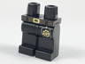 Hips and Legs with Dark Brown Belt and Gold Buckle and Badge Pattern