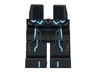 Hips and Legs with Vertical White and Blue Lines and Dark Bluish Gray Circuit Pattern