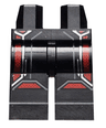 Hips and Legs with Silver and Dark Red Coattails Outline and Dark Red Knee Pads Pattern (Ant-Man)