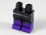 Hips and Legs with Molded Dark Purple Lower Legs / Boots and Printed White Angled Lines and Dark Purple Boot Tops Pattern