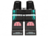 Hips and Legs with Dark Turquoise Wetsuit Stripes and Dark Pink Knee Pads Pattern