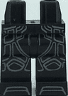 Hips and Legs with Dark Bluish Gray Armor Pattern (Batman)