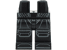 Hips and Legs with SW Armor with Dark Bluish Gray Contour Lines, Knee Pads and Shoe Tips, 4 Silver Dots Pattern