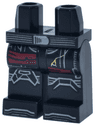 Hips and Legs with SW Imperial Death Trooper Armor with Dark Silver Belt with Buckle, Knee Pads, Shoe Tips, Dark Red Bandages and Gold Cracks Pattern