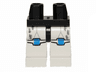 Hips and White Legs with Blue Knee Pads and Dark Bluish Gray Tally Marks Pattern
