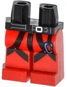 Hips and Red Legs with Black Harness with Blue Carabiner Pattern