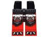 Hips and Red Legs with Silver Belt, Round Monster Face Emblems and Claws and Black Fur Pattern