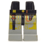 Hips and Light Gray Legs with Space UFO Gold Circuitry Pattern