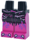 Hips and Magenta Legs with Tattered Robe Ends, Dark Purple Skin Spots, Metallic Pink Vines, Thorns and Claws Pattern