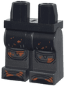 Hips and Pearl Dark Gray Legs with Black Robe, Knee Pads, and Shoe Tips with Dark Orange Dirt Pattern