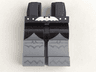 Hips and Flat Silver Legs with Silver Bat Belt Buckle, Black Scalloped Coattails and Bats on Knees Pattern