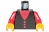 Torso Red V-Neck and Buttons Pattern / Red Arms / Yellow Hands