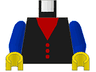 Torso Red V-Neck and Buttons Pattern / Blue Arms / Yellow Hands