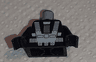 Torso Space White Harness and Chest Panel with Rivets Pattern (Blacktron I), Inside with Ribs (Reissue) / Black Arms / Black Hands