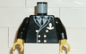 Torso Boat Captain, Suit Double Breasted and Gold Anchor Logo Pattern / Black Arms / Yellow Hands