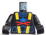 Torso Aquazone Aquashark Blue Shark with Red 'X' Pattern / Black Arms / Black Hands