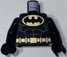 Torso Batman Logo in Gold Oval with Muscles and Gold Belt Pattern / Black Arms / Black Hands