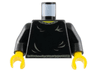 Torso Harry Potter Small Gray Collar and Belt, Gray Ripples Pattern / Black Arms / Yellow Hands