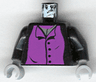 Torso Harry Potter Professor Snape 4 Black Buttons Pattern / Black Arms / Light Bluish Gray Hands