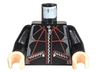 Torso Spider-Man Jacket with Zippered Pockets and Red Web-Like Pattern / Black Arms / Light Nougat Hands