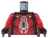 Torso Castle Knights Kingdom II with Scorpion Pattern / Dark Red Arms / Black Hands
