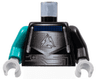 Torso Alpha Team Robot Gray/Silver/Black Shirt Pattern / Black Arm Left / Dark Turquoise Arm Right / Light Bluish Gray Hands