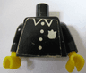 Torso Police with Badge and 4 Buttons Pattern (Sticker) / Black Arms / Yellow Hands