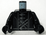 Torso Speed Racer Jacket with Dark Bluish Gray Buckles and Silver Chains Pattern / Black Arms / Black Hands