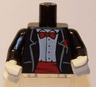 Torso Jacket Formal with White Shirt and Red Bow Tie and Cummerbund Pattern / Black Arms / White Hands