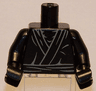 Torso Ninja Layered Robe with Belt Pattern / Black Arms / Black Hands