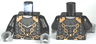Torso Castle Kingdoms Scale Mail, Copper Shoulder Armor and Chains Front and Back Pattern / Black Arms / Dark Bluish Gray Hands