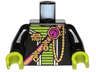 Torso Alien Conquest Alien Shoulder Strap Pattern / Black Arms / Lime Hands