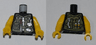 Torso Dino Utility Vest with Pocket and Dark Tan Straps, Screwdriver with Red Handle and Silver Radio Pattern / Yellow Arms / Yellow Hands