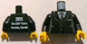 Torso Suit with 2 Buttons, Gray Sides, Gray Centerline and Tie Front, 2011 The LEGO Store Toronto, Canada Back Pattern / Yellow Hands