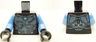 Torso Armor with Round Center Crystal and Tubes on Front and Back Pattern / Medium Blue Arms / Black Hands
