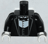Torso Jacket Formal with Black Vest, White Shirt and Black Bow Tie Pattern / Black Arms / White Hands