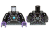 Torso Armor with Dark Bluish Gray Belts, Dots, Star and Blue Round Jewel (Chi) Pattern / Black Arms / Dark Purple Hands