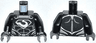 Torso Super Hero Costume with Muscles Outline, Zod Silver Chest Emblem, Oval Belt Buckle Pattern / Black Arms / Dark Bluish Gray Hands