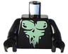 Torso LotR Bare Chest with White Muscles Pattern (Necromancer of Dol Guldur) / Black Arms / Black Hands