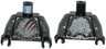 Torso Armor with Silver Exoskeleton and Dark Red Claw Scratch Marks Pattern / Dark Bluish Gray Arms / Black Hands