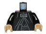 Torso SW Sith Robe with Silver Neck Adornment, Belt Tied on Right Pattern (Palpatine) / Black Arms / Tan Hands