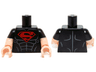 Torso Shirt with Muscles and Red Superman 'S' Logo Pattern / Light Nougat Arms with Molded Black Short Sleeves Pattern / Light Nougat Hands
