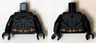 Torso Batman Logo with Body Armor Outline and Copper Belt Pattern / Black Arms / Black Hands