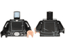 Torso SW Jedi Robe, Belt with Silver Accessories Pattern / Black Arms / Light Nougat Hand Left / Black Hand Right