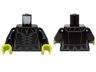 Torso Female Corset with Dark Bluish Gray Laces and Rope Belt Pattern / Black Arms / Lime Hands