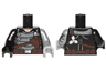 Torso Gray Armor with Holster Pattern (Winter Soldier) / Flat Silver Arm Left with Red Star Pattern  / Black Arm Right / Light Bluish Gray Hand Left / Black Hand Right