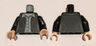 Torso Female Jacket Open over White Shirt with Light Nougat Neck, Collar, 5 Buttons and 2 Pockets Pattern / Black Arms / Light Nougat Hands